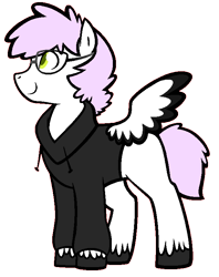 Size: 600x758 | Tagged: safe, artist:son-of-an-assbutt, oc, oc only, pony, blank flank, clothes, glasses, hoodie, male, solo, stallion, unshorn fetlocks