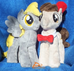 Size: 3156x3042 | Tagged: safe, artist:kiashone, doctor whooves, bowtie, doctor who, eleventh doctor, fez, hat, irl, photo, plushie