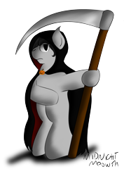 Size: 2480x3507 | Tagged: safe, artist:midnightmeowth, oc, oc only, oc:arty, grim reaper, halloween, simple background, transparent background