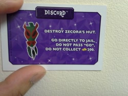 Size: 2560x1920 | Tagged: safe, discord, zecora, error, merchandise, monopoly, you had one job