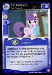 Size: 836x1185 | Tagged: safe, suri polomare, card, ccg, enterplay, fake, mlp trading card game