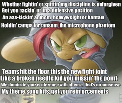 Size: 612x520 | Tagged: safe, artist:rouletteobsidian, babs seed, babs the rapper, basic thuganomics, caption, exploitable meme, image macro, john cena, meme, roflbot, solo, song reference, text, wwe