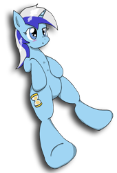 Size: 994x1465 | Tagged: safe, artist:angrycaboose, minuette, bellyrubs, blushing, solo