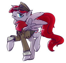 Size: 1280x1235 | Tagged: safe, artist:inlucidreverie, oc, oc only, oc:air raid, pegasus, pony, fallout equestria, fallout equestria: outlaw, clothes, simple background, solo, transparent background, uniform