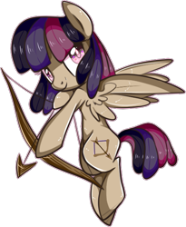 Size: 455x555 | Tagged: safe, artist:suzuii, oc, oc only, pegasus, pony, arrow, bow (weapon), bow and arrow, simple background, solo, transparent background