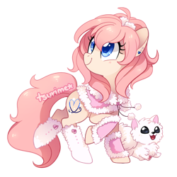 Size: 600x600 | Tagged: safe, artist:tsurime, oc, oc only, oc:pompom merengue, earth pony, pony, simple background, solo, transparent background