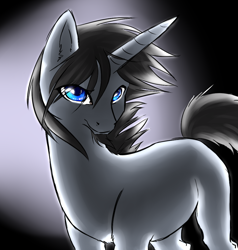 Size: 950x1000 | Tagged: safe, artist:nannersammich, oc, oc only, oc:theory brony, unicorn, blank flank, facial hair, solo