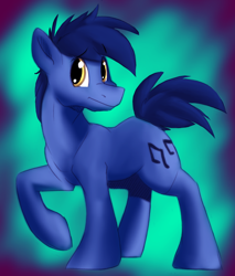 Size: 1276x1500 | Tagged: safe, artist:saine grey, artist:sb, blues, noteworthy, pony, colored, male, solo, stallion