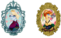 Size: 1611x1000 | Tagged: safe, artist:kikuri-tan, alicorn, anna, elsa, frozen (movie), ponified