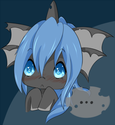 Size: 734x800 | Tagged: dead source, safe, artist:asklittlelostchangeling, oc, oc only, oc:chatai, changeling, changeling queen, blue changeling, changeling oc, changeling queen oc, female, solo