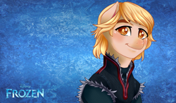 Size: 1900x1107 | Tagged: safe, artist:kikuri-tan, earth pony, frozen (movie), kristoff, ponified