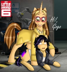 Size: 1733x1877 | Tagged: safe, artist:namygaga, honey lemon, big hero 6, gogo tomago, ponified