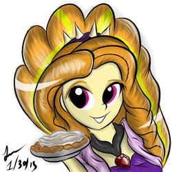 Size: 800x800 | Tagged: safe, artist:jasinator, adagio dazzle, equestria girls, pie, solo