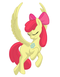 Size: 1496x1920 | Tagged: safe, artist:nebulastar985, apple bloom, pegasus, pony, flapple bloom, race swap, simple background, solo, transparent background