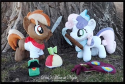 Size: 1600x1079 | Tagged: safe, artist:peruserofpieces, button mash, sweetie belle, accessories, buttonbetes, cute, diasweetes, don't mine at night, irl, photo, plushie