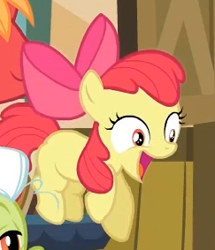 Size: 243x283 | Tagged: safe, screencap, apple bloom, big macintosh, granny smith, earth pony, pony, pinkie apple pie, cute, male, smiling, stallion