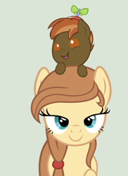 Size: 400x548 | Tagged: safe, artist:avisola, button mash, oc, oc:cream heart, pony, baby, baby pony, female, foal, mother and child, mother and son, parent and child, vector, younger