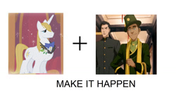 Size: 1280x692 | Tagged: safe, prince blueblood, exploitable meme, make it happen, mako, meme, prince wu, the legend of korra