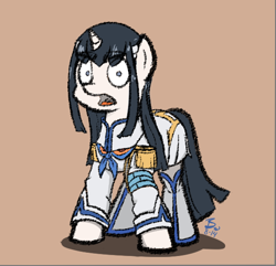 Size: 554x534 | Tagged: dead source, safe, artist:s8ansglory, junketsu, kill la kill, ponified, satsuki kiryuin, solo