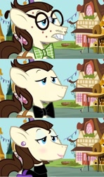 Size: 907x1536 | Tagged: safe, artist:kill joy, edit, gizmo, background pony, crossdressing, earring, exploitable meme, meme