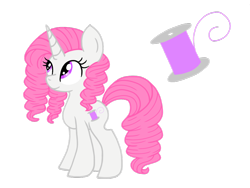 Size: 1032x774 | Tagged: safe, artist:chocolate-opals, oc, oc only, oc:sew sweet, pony, unicorn, cutie mark, magical lesbian spawn, offspring, parent:pinkie pie, parent:rarity, parents:raripie, simple background, solo, transparent background