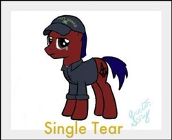 Size: 476x389 | Tagged: safe, oc, oc only, oc:azimuth, coast guard, crying, meme, military, military uniform, reaction image, single tear, solo