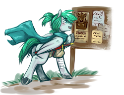 Size: 907x702 | Tagged: safe, artist:mlpfwb, oc, oc only, oc:intra, cape, clothes, solo, sword, underhoof