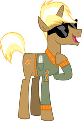 Size: 2881x4246 | Tagged: safe, artist:lightningslashy, trenderhoof, glasses, simple background, solo, sunglasses, swag, transparent background, vector