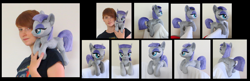 Size: 1855x601 | Tagged: safe, artist:fireflytwinkletoes, maud pie, human, filly, irl, irl human, photo, plushie, shoulder pony