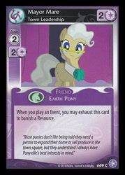 Size: 344x480 | Tagged: safe, mayor mare, card, ccg, crystal games, enterplay, mlp trading card game, solo