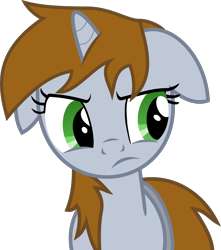 Size: 3493x3946 | Tagged: safe, artist:incognito-i, oc, oc only, oc:littlepip, pony, unicorn, fallout equestria, fanfic, fanfic art, female, floppy ears, horn, mare, simple background, solo, transparent background, vector