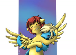 Size: 1280x916 | Tagged: safe, artist:athyess, oc, oc only, achievement hunter, blushing, gavin free, lucky number seven, michael jones, ponified, rooster teeth