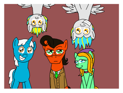 Size: 500x375 | Tagged: safe, artist:crazynutbob, oc, oc only, oc:bluejinx, oc:cirrus sky, oc:flora peace, oc:nimbus, oc:tomato sandwich, friends, group, group photo