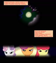 Size: 1600x1800 | Tagged: safe, artist:gatesmccloud, apple bloom, scootaloo, sweetie belle, cmc 10k, comic