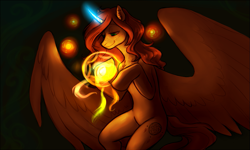 Size: 969x582 | Tagged: safe, artist:captainsangre, oc, oc only, alicorn, pony, solo, the cosmos