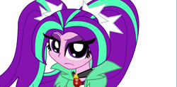 Size: 1484x728 | Tagged: safe, artist:xxsactaviaxx, aria blaze, equestria girls, rainbow rocks, solo