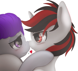 Size: 609x560 | Tagged: safe, artist:allyster-black, oc, oc only, oc:blackjack, oc:morning glory (project horizons), pegasus, pony, unicorn, fallout equestria, fallout equestria: project horizons, cute, female, gloryjack, lesbian, love, oc x oc, shipping