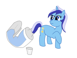 Size: 1280x960 | Tagged: safe, artist:thisnameisnotprofane, derpibooru import, minuette, solo, toothpaste