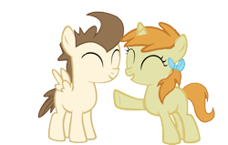 Size: 1121x712 | Tagged: safe, artist:avisola, pound cake, pumpkin cake, brother and sister, cake twins, colt, cute, female, filly, male, older, siblings, smiling