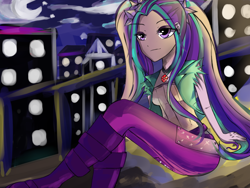 Size: 1024x768 | Tagged: safe, artist:lorrainiaful, aria blaze, equestria girls, rainbow rocks, solo