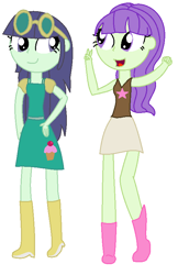 Size: 527x812 | Tagged: safe, artist:berrypunchrules, blueberry cake, starlight, equestria girls, alternate design, alternate hairstyle, background human