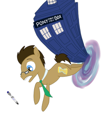 Size: 1500x1780 | Tagged: safe, artist:moonpaths, doctor whooves, doctor who, glasses, sonic screwdriver, tardis