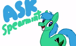 Size: 1600x960 | Tagged: safe, artist:naivintage, oc, oc only, oc:spearmint, pony, ask spearmint, tumblr