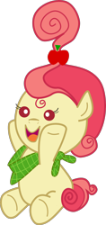 Size: 964x2037 | Tagged: safe, artist:talimbaa, apple bumpkin, pony, apple family member, baby, baby pony, solo, younger