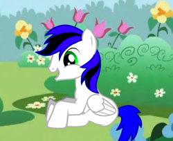 Size: 478x390 | Tagged: safe, artist:jimmy21, oc, oc only, oc:shelton, pegasus, pony, pony creator, happy, male