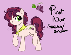 Size: 900x699 | Tagged: safe, artist:matrixpotato, oc, oc only, oc:pinot noir, earth pony, pony, solo