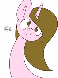 Size: 768x1024 | Tagged: safe, artist:cutiepiepony-awnsers, cute, cutiepie, cutiepiemarzia, derp, i have done nothing productive all day, long neck, marzia, ponified, solo