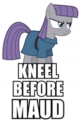 Size: 680x1028 | Tagged: safe, maud pie, general zod, image macro, kneel before zod, meme, superman