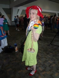 Size: 1536x2048 | Tagged: safe, artist:blackiechuu, granny smith, human, 2013, bronycon, convention, cosplay, irl, irl human, photo, solo, young granny smith