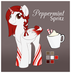 Size: 1024x1055 | Tagged: safe, artist:styxlady, oc, oc only, oc:peppermint spritz, alicorn, pony, alicorn oc, solo